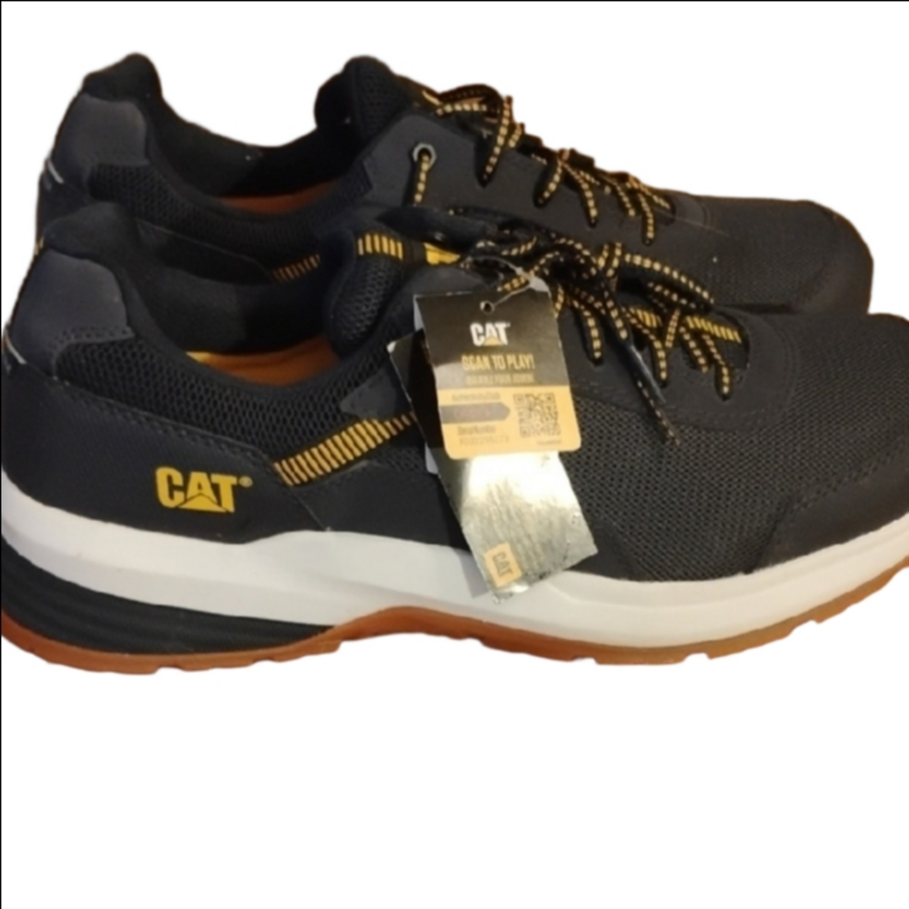 Caterpillar Black and Gold Sneakers with Durable Comfort.NWT, Size 13.